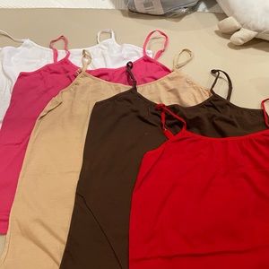 Lot of 5 new spaghetti strap tees!